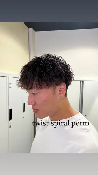 ショート パーマ メンズ 茅ヶ崎パーマ特化/ スパイラル/ハルキのヘアスタイル