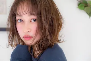 ミディアム カラー パーマ ヘアアレンジ ネイル マツエク・マツパ レイヤー&カラー 人気美容師倉崎涼のヘアスタイル