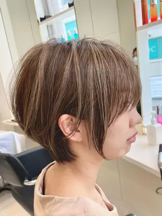 ショート クロスパーマ松永裕久 似合わせカットのヘアスタイル