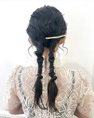 ロング ヘアアレンジ ぱつっとボブ/ 小野あかねのヘアスタイル