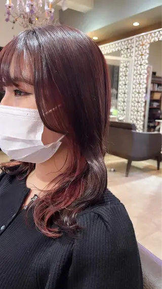 セミロング カラー 髪質改善･縮毛矯正 特化･ユウシンのヘアスタイル