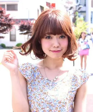 ショート ミディアム カラー パーマ セミロング ロング 前濱 ノゾミのヘアスタイル