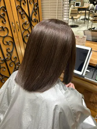 ミディアム カラー パーマ 新宿✨顔周りカット 韓国ヘア/坂本亜裟海のヘアスタイル