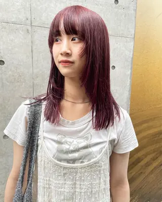 セミロング カラー ボブ／パーマ指名 No. 1🍃れんとのヘアスタイル