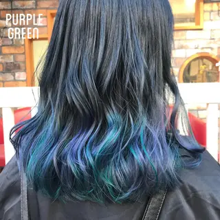 セミロング カラー 💘カラー人気No. 1💘SAYAのヘアスタイル