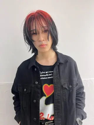 セミロング カラー メンズ メンズ専門ブリー チカラー⚡️リュウジのヘアスタイル