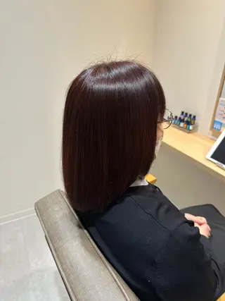 ミディアム カラー 松尾 麗実のヘアスタイル