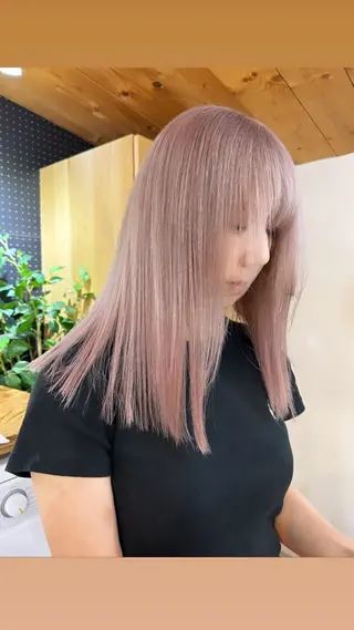ミディアム カラー 🧸艶々韓国ヘア 🧁mizunaのヘアスタイル