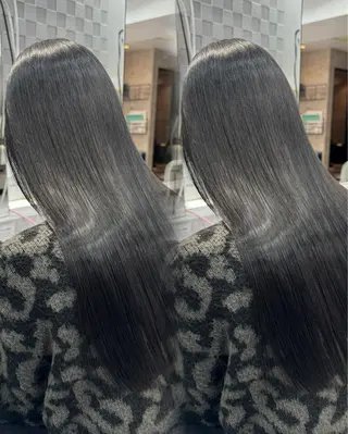 セミロング カラー 艶カラー/レイヤー ✨/韓国ヘアのヘアスタイル