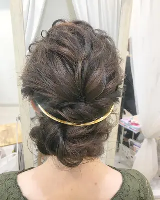 ミディアム ヘアアレンジ takebuchi harukaのヘアスタイル