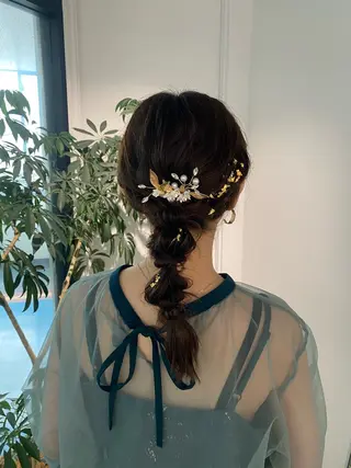 セミロング ヘアアレンジ ご予約は2月まで！ maho‪🐈🎀のヘアスタイル