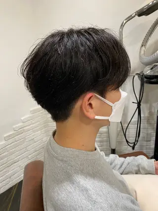 ショート メンズ パーマモデル募集中 渥美翔人のヘアスタイル