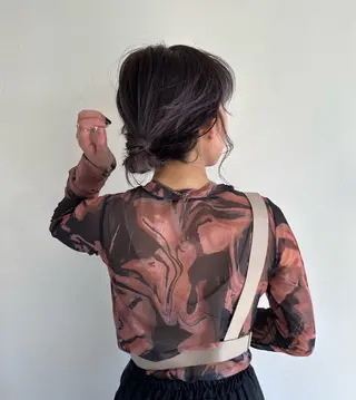 ミディアム ヘアアレンジ 竹中 彩音のヘアスタイル