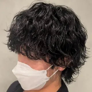 セミロング パーマ ヘアアレンジ メンズ fifth 石川 凪のヘアスタイル