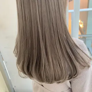 セミロング hoNua. 栄/透明感カラーのヘアスタイル