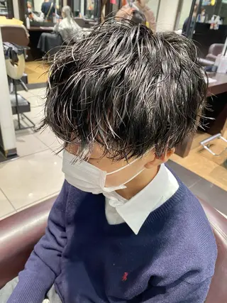 ショート パーマ メンズ 酸スト/フェザー パーマ/三谷海斗のヘアスタイル