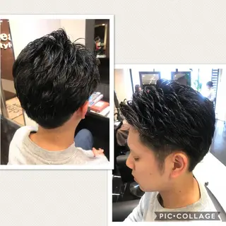 パーマ メンズ 藤本 麻衣のヘアスタイル