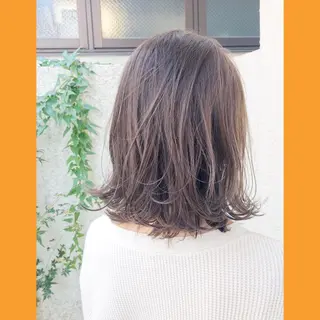 ミディアム カラー パーマ ヘアアレンジ 【白髪ぼかし 専門GBG】自由が丘のヘアスタイル