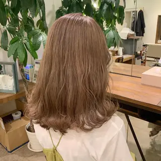 セミロング カラー 【完全個室】髪質改善 暖色カラー/山崎唯奈のヘアスタイル