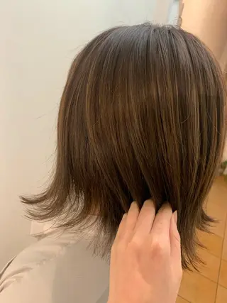 ショート カラー 🫧透明感カラー🫧 美髪矯正🫧チサトのヘアスタイル