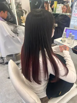 ロング カラー はるか/透明感暗髪 /ヘアアレンジ🤍のヘアスタイル