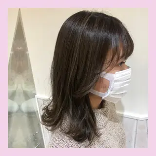 ミディアム カラー 🍒前川 🍒のヘアスタイル