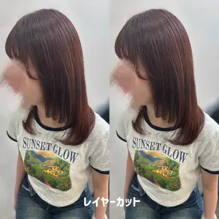 セミロング lovis🧸ゆうあ 🧸/透明感カラーのヘアスタイル
