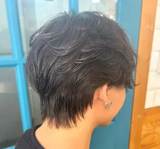 パーマ メンズ ショート、韓国メンズ ヘアのかつらぎのヘアスタイル