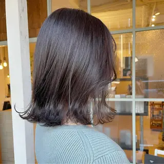 ミディアム カラー 【完全個室】髪質改善 暖色カラー/山崎唯奈のヘアスタイル