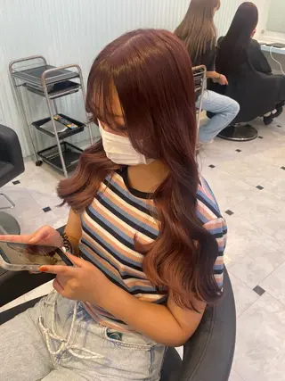 ロング カラー 【美髪矯正/絹髪】 🎀hinano🎀のヘアスタイル