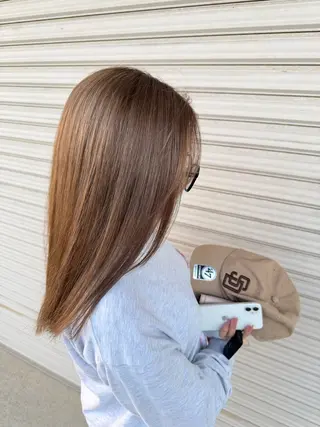 ロング カラー 艶カラー×デザイン カラー特化/値賀大樹のヘアスタイル