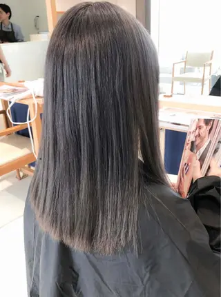 セミロング カラー Days 透明感カラーのヘアスタイル