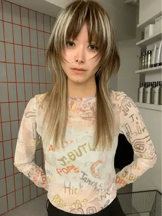 ロング カラー 山田 京介のヘアスタイル