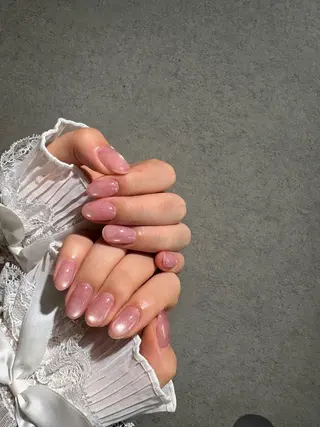 ネイル I-nailロング /ワンホン/キラキラのネイルデザイン