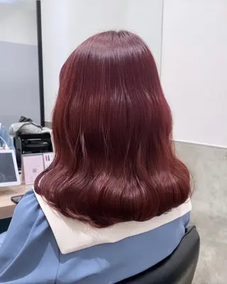 セミロング カラー 💗ガーリーヘア🎀 saki💗のヘアスタイル