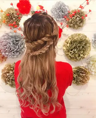 ロング ヘアアレンジ ヘアメイク エンカレッジのヘアスタイル