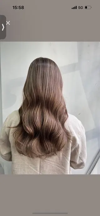 ロング 美髪矯正 透明感 カラー⭐️ユウキのヘアスタイル
