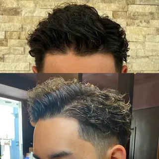 ミディアム 北川 竜也のヘアスタイル