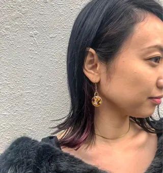 ミディアム カラー パーマ ヘアアレンジ 【白髪ぼかし 専門GBG】自由が丘のヘアスタイル