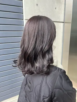 ミディアム カラー 透明感カラー人気 ナンバーワンMIYUのヘアスタイル