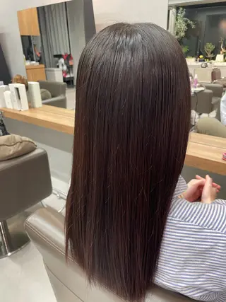 ロング メンズ縮毛矯正 ブリーチカラー/まやのヘアスタイル