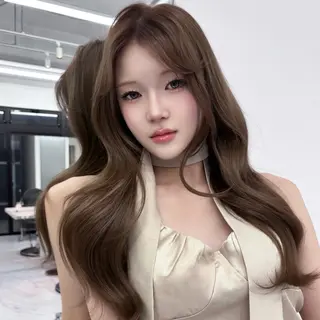 ロング 韓国ヘア💖Wカラー 💖透明感カラー💖のヘアスタイル