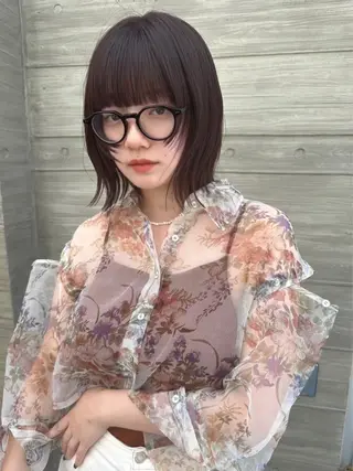 カラー 長島美織 /透明感カラーのヘアスタイル