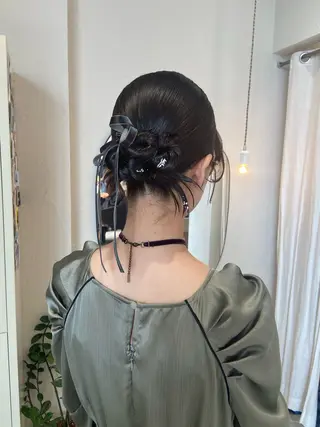 ミディアム ヘアアレンジ 石川 瑠琉のヘアスタイル