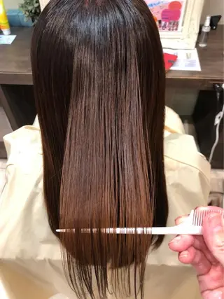 セミロング ai 浅草橋のヘアスタイル