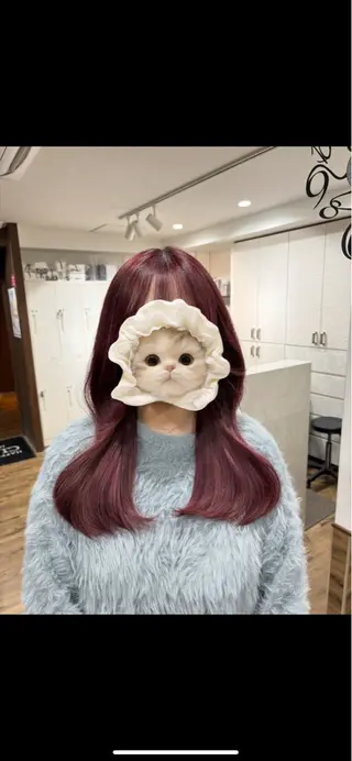 ミディアム ❤️‍🔥ベージュカ ラー❤️‍🔥まゆかのヘアスタイル