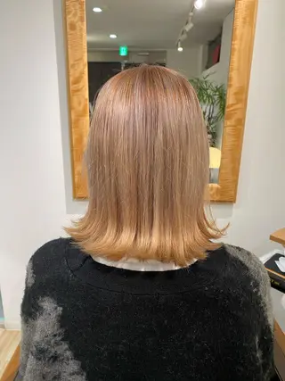 ミディアム カラー 艶カラー、パーマ 祥一朗 WAWAのヘアスタイル