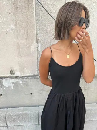 ミディアム さの あやねのヘアスタイル