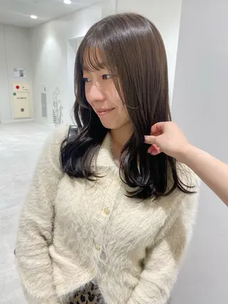セミロング カラー ベージュ/アレンジ /横浜/杉本千夏のヘアスタイル
