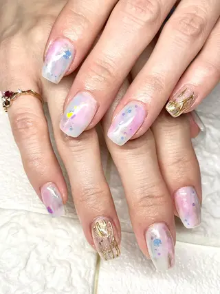 ミディアム ネイル まり りぃ〜んのネイルデザイン